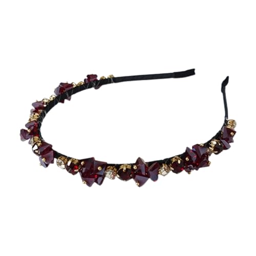 dirndl damen rot, Retro Style Zum Frauen Und Mädchen Rutschfest Haarband Oktoberfest Elegant Für Party, Alltagskleidung Stirnband Für Dirndl Breit Haarreifen Haarschmuck von Kobilee