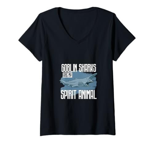 Damen Seelenverwandt mit Koboldhai T-Shirt mit V-Ausschnitt von Koboldhai Designs