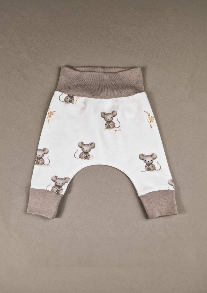Babyhose Handgemachte Aus Bio-stoff Mit Süßem Maus-Muster, Geschenk Zur Geburt, Kleinkind Hose, Bio Mode Für Babys & Kleinkinder, Nachhaltig von KoboldhainKleider