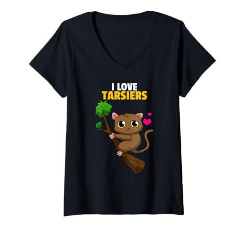 Damen Kobold Maki T-Shirt mit V-Ausschnitt Damen Kobold Maki T-Shirt mit V-Ausschnitt von Koboldmaki
