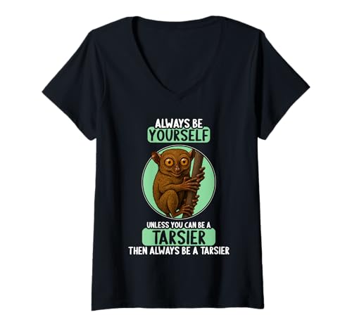 Damen Koboldmakis Koboldmaki T-Shirt mit V-Ausschnitt von Koboldmakis Koboldmaki Tier Shop