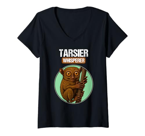 Damen Koboldmakis Koboldmaki T-Shirt mit V-Ausschnitt von Koboldmakis Koboldmaki Tier Shop