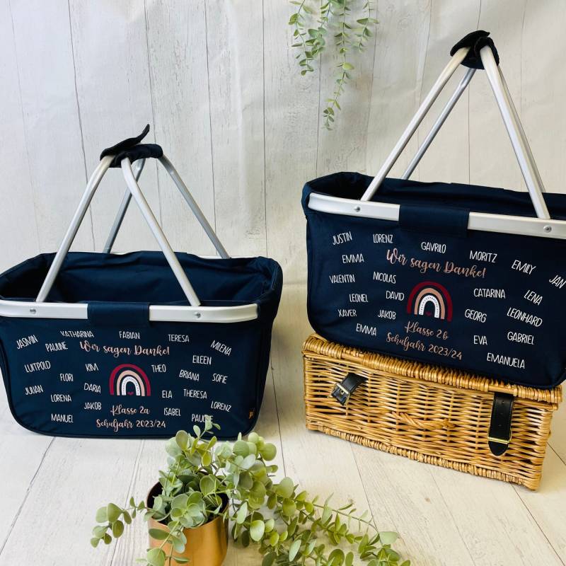 Abschiedsgeschenk Für Die Lehrerin - Einkaufskorb Individuelles Design Personalisiert Kindernamen Geschenke Lehrkräfte Geschenkidee von Koboldtheater22