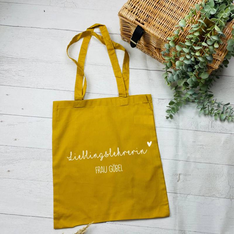 Baumwolltasche Stofftasche Lieblingslehrerin Für Die Lehrerin/Den Lehrer - Lehrkräfte Personalisiert Geschenk Dankeschön von Koboldtheater22