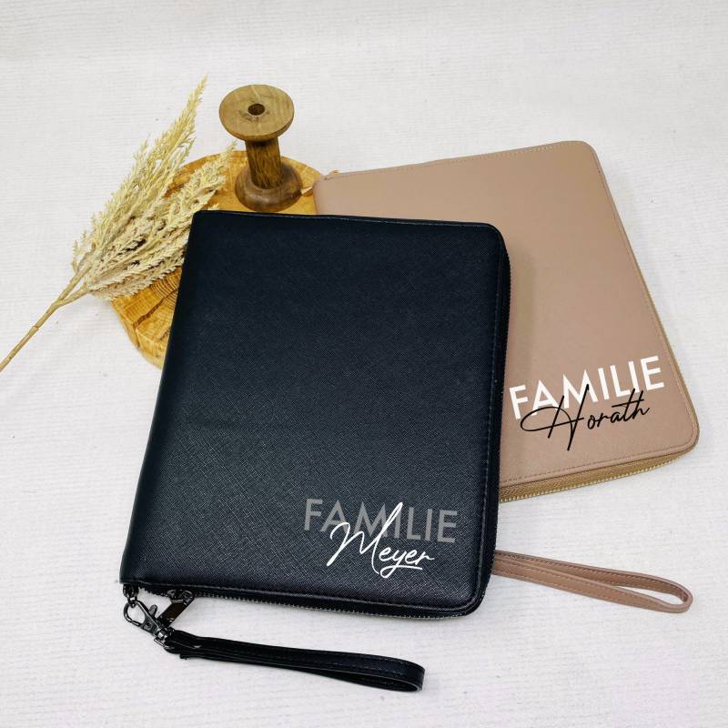 Familie Organizer Personalisiert Mit Und Name - Geschenkidee, U-Heft, Impfpass Für Unterlagen Travelorganizer Mappe Reise von Koboldtheater22