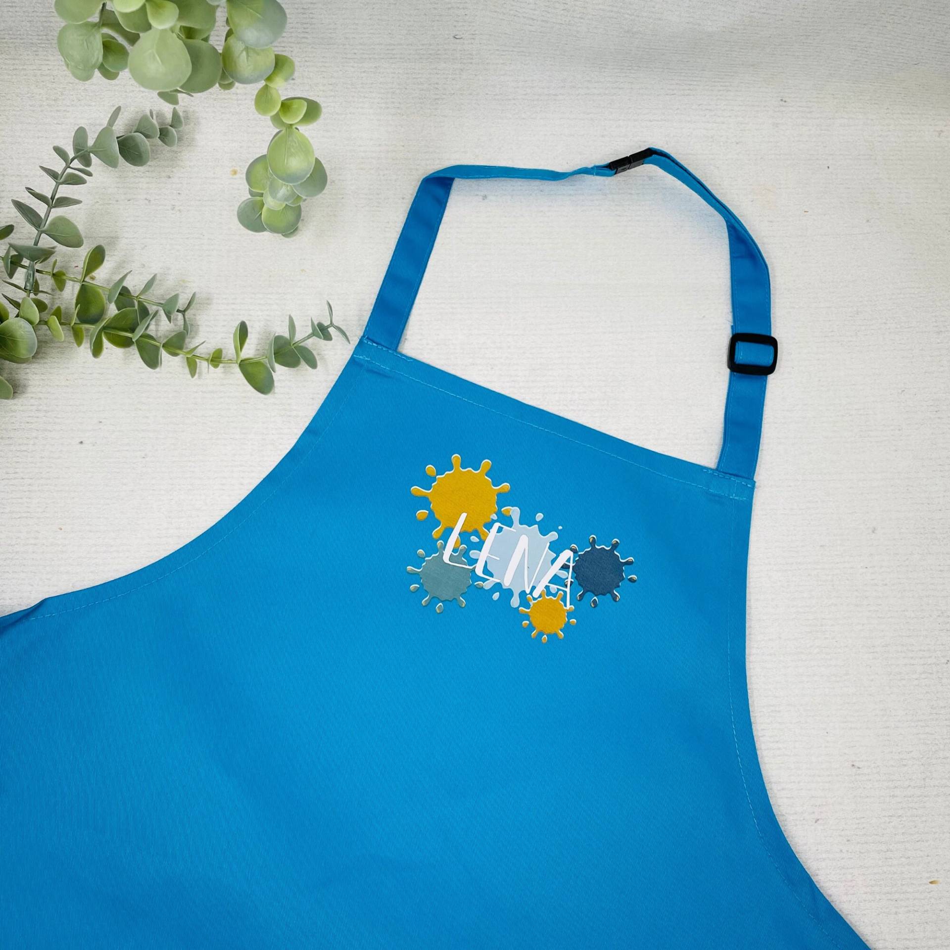 Für Schulkinder - Kinderschürze Personalisiert Mit Farbklecksen Tolles Geschenk Zur Einschulung Zum Backen, Basteln Und Gärtnern von Koboldtheater22