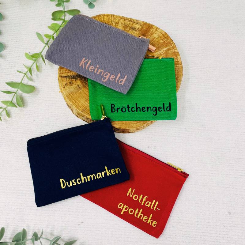 Kleiner Geldbeutel - Mini Mäppchen Duschmünzen Brötchengeld Klimper Und Kleingeld Maut Geld Münzen Tasche von Koboldtheater22