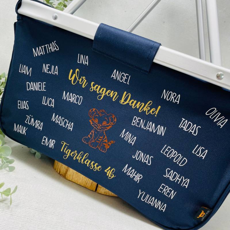 Tolle Geschenkidee Für Die Lehrerin - Einkaufskorb Individuelles Design Personalisiert Kindernamen Geschenke Lehrkräfte Abschied von Koboldtheater22