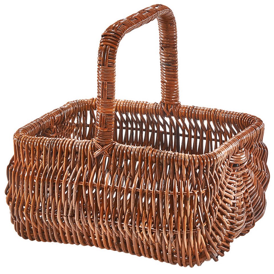 Kobolo Einkaufskorb Korb EDA mit Henkel aus Rattan in lacak, Korb mit Henkel Kobolo Einkaufskorb Korb EDA mit Henkel aus Rattan in lacak, Korb mit Henkel von Kobolo
