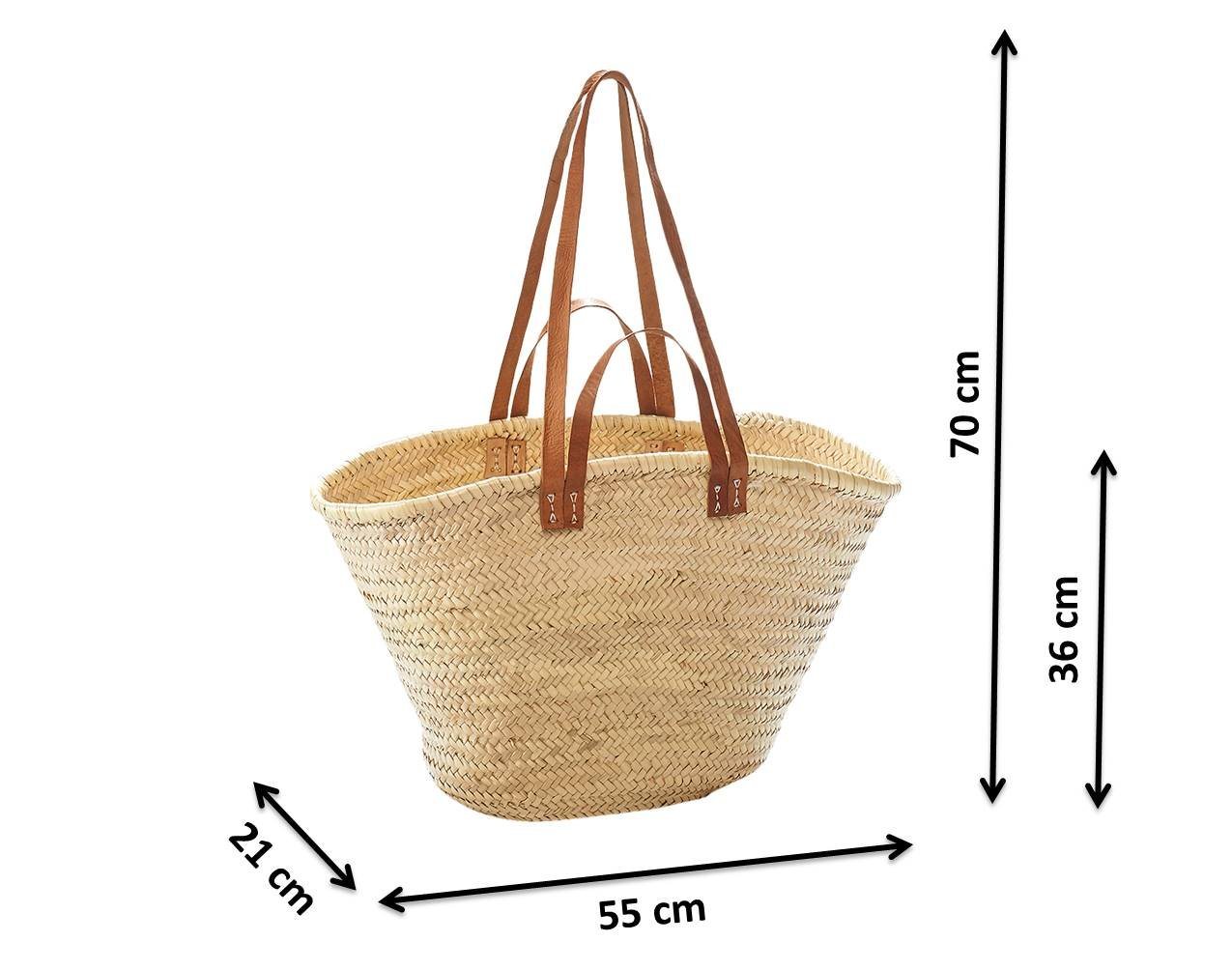 Kobolo Shopper Palmtasche mit Ledergriffen und Lederhenkeln Kobolo Shopper Palmtasche mit Ledergriffen und Lederhenkeln von Kobolo