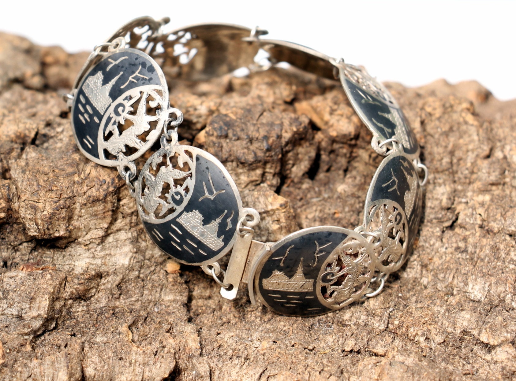Siam Sterling Niello Switch Armband - Tänzerin Thais Kostenloser Versand Siam Sterling Niello Switch Armband - Tänzerin Thais Kostenloser Versand von KobraFinds