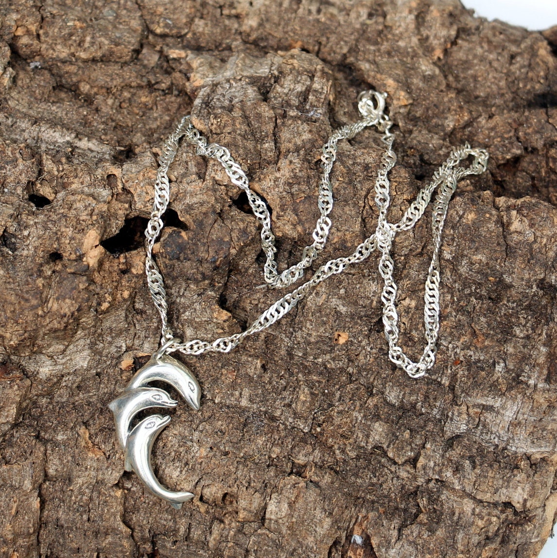 Silber Sterling | 925 Halskette Mit Delphin Anhänger Silber Sterling | 925 Halskette Mit Delphin Anhänger von KobraFinds