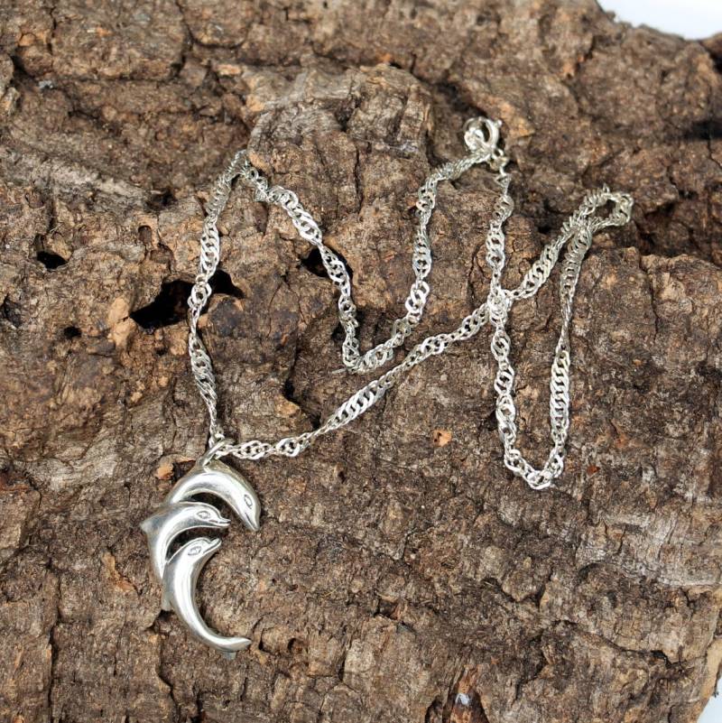 Silber Sterling | 925 Halskette Mit Delphin Anhänger Silber Sterling | 925 Halskette Mit Delphin Anhänger von KobraFinds