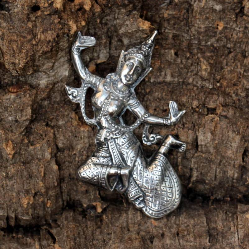 Spezielle Brosche - Pin E Seng Chong Sterling Silber Siam Tänzer von KobraFinds