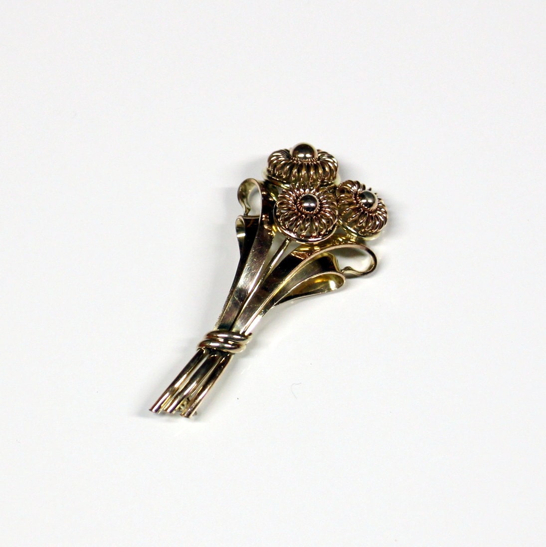 Vintage Brosche America Gold - Blumenbrosche Vintage Brosche America Gold - Blumenbrosche von KobraFinds