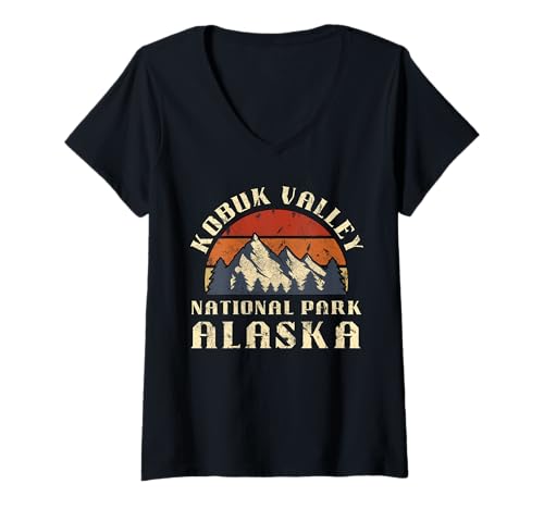 Damen Kobuk-Valley-Nationalpark T-Shirt mit V-Ausschnitt Damen Kobuk-Valley-Nationalpark T-Shirt mit V-Ausschnitt von Kobuk Valley National Park Alaska USA Outdoor