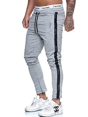 Koburas Herren Jogging Hose Jogger Streetwear Sporthose Modell KO-13105-JG Grau Schwarz S von Koburas