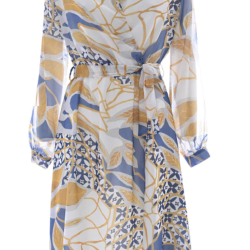 Kocca Weißes Kleid Mit Blattmuster von Kocca