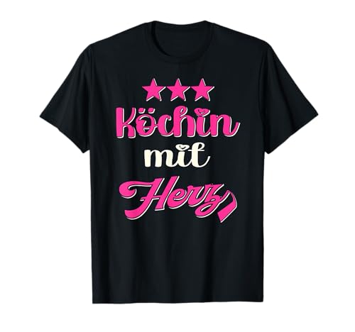 Köchin mit Herz Koch Küchenchef Damen Frauen Chefkoch Köchin T-Shirt Köchin mit Herz Koch Küchenchef Damen Frauen Chefkoch Köchin T-Shirt von Koch Köchin Damen Frauen Restaurant Bekleidung