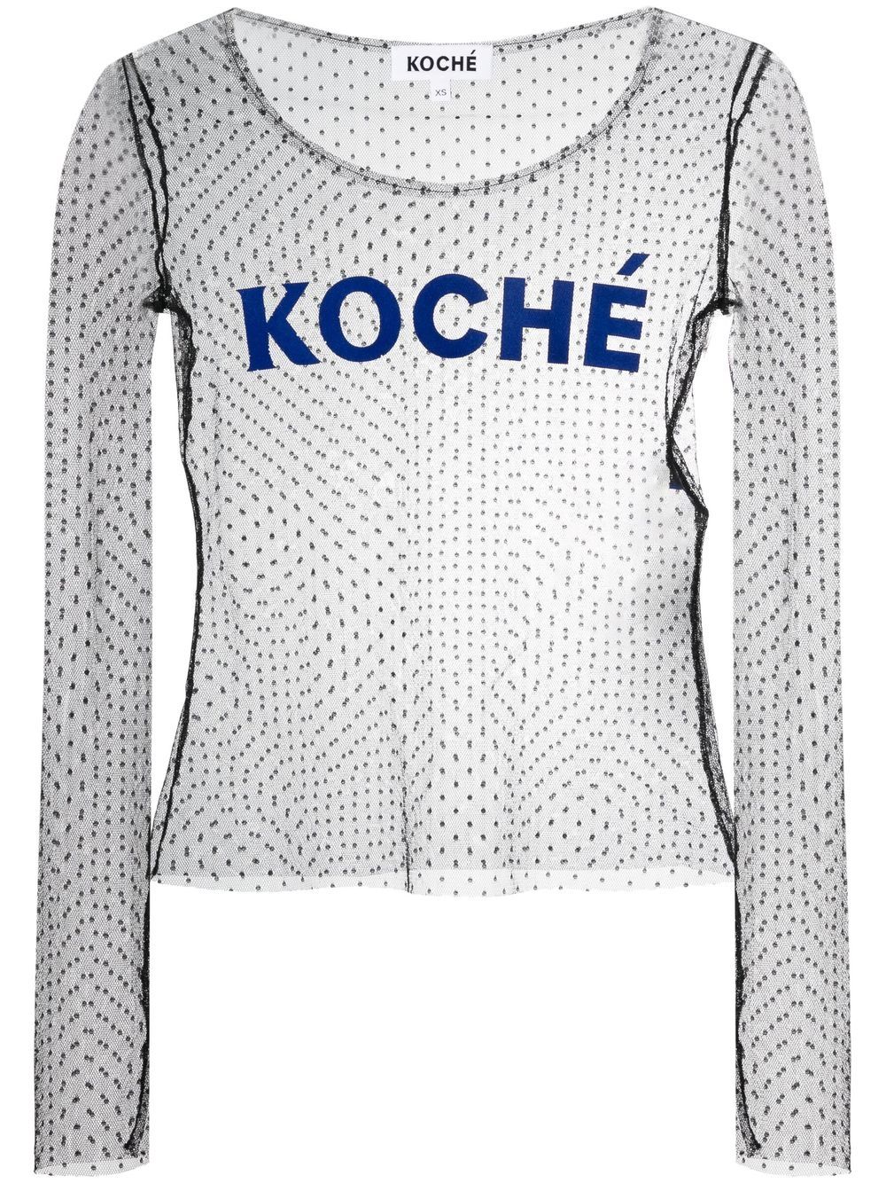 Koché Oberteil mit Logo-Print - Schwarz von Koché