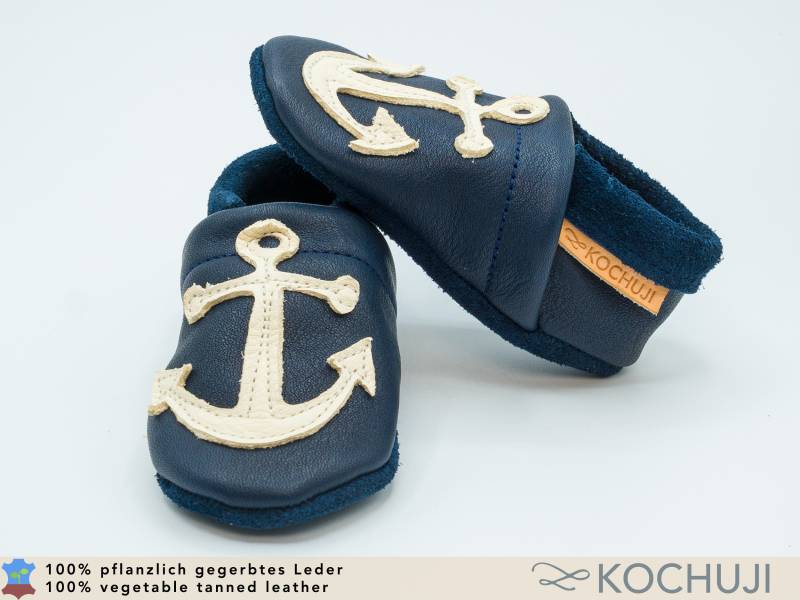 Anker Krabbelschuhe/Bioleder Personalisierbar Verschiedene Größen Und Farben Lederpuschen Pflanzliche Gerbung Chromfrei Anker Krabbelschuhe/Bioleder Personalisierbar Verschiedene Größen Und Farben Lederpuschen Pflanzliche Gerbung Chromfrei von Kochuji
