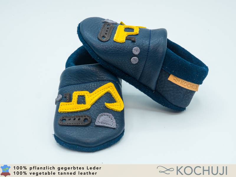 Bioleder Krabbelschuhe Bagger/Hausschuhe Verschiedene Größen Und Farben Pflanzliche Gerbung Allergiefrei Chromfrei Bioleder Krabbelschuhe Bagger/Hausschuhe Verschiedene Größen Und Farben Pflanzliche Gerbung Allergiefrei Chromfrei von Kochuji