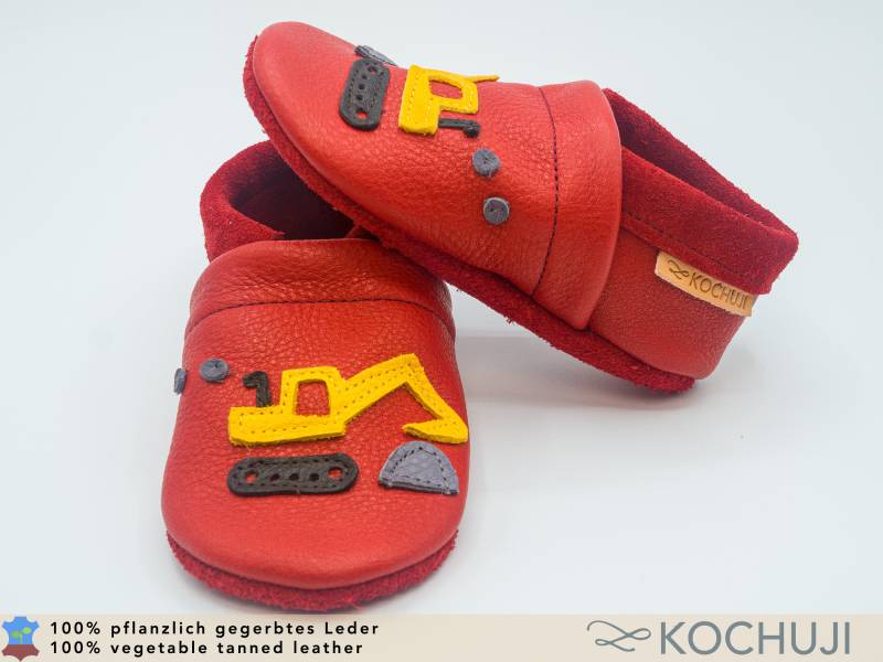 Bioleder Krabbelschuhe Bagger/Hausschuhe Verschiedene Größen Und Farben Pflanzliche Gerbung Allergiefrei Chromfrei Bioleder Krabbelschuhe Bagger/Hausschuhe Verschiedene Größen Und Farben Pflanzliche Gerbung Allergiefrei Chromfrei von Kochuji