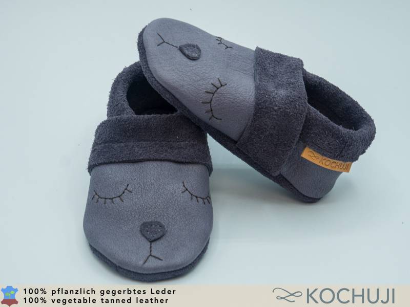 Bioleder Krabbelschuhe Hase/Personalisierbar Verschiedene Größen Und Farben Lederpuschen Pflanzliche Gerbung Chromfrei von Kochuji