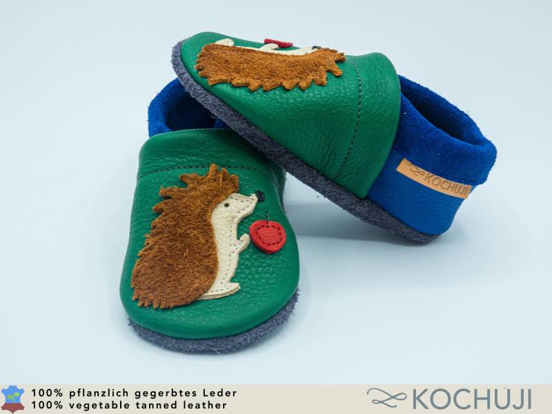Bioleder Krabbelschuhe Igel/Personalisierbar Verschiedene Größen Und Farben Lederpuschen Pflanzliche Gerbung Chromfrei Bioleder Krabbelschuhe Igel/Personalisierbar Verschiedene Größen Und Farben Lederpuschen Pflanzliche Gerbung Chromfrei von Kochuji