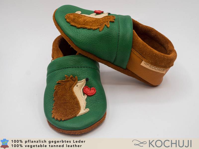 Bioleder Krabbelschuhe Igel/Personalisierbar Verschiedene Größen Und Farben Lederpuschen Pflanzliche Gerbung Chromfrei Bioleder Krabbelschuhe Igel/Personalisierbar Verschiedene Größen Und Farben Lederpuschen Pflanzliche Gerbung Chromfrei von Kochuji