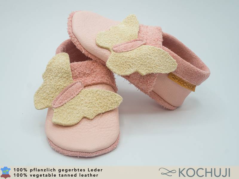 Bioleder Krabbelschuhe Schmetterling/Personalisierbar Verschiedene Farben Lederpuschen Pflanzliche Gerbung Chromfrei Bioleder Krabbelschuhe Schmetterling/Personalisierbar Verschiedene Farben Lederpuschen Pflanzliche Gerbung Chromfrei von Kochuji