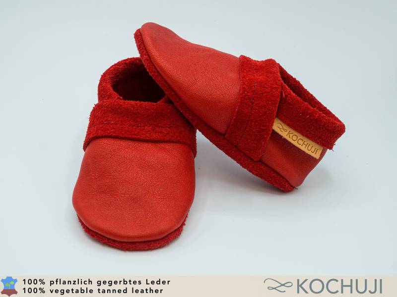 Personalisierte Krabbelschuhe Aus Bioleder/Hausschuhe Einfarbig Verschiendene Farben Lederpuschen Pflanzliche Gerbung Personalisierte Krabbelschuhe Aus Bioleder/Hausschuhe Einfarbig Verschiendene Farben Lederpuschen Pflanzliche Gerbung von Kochuji