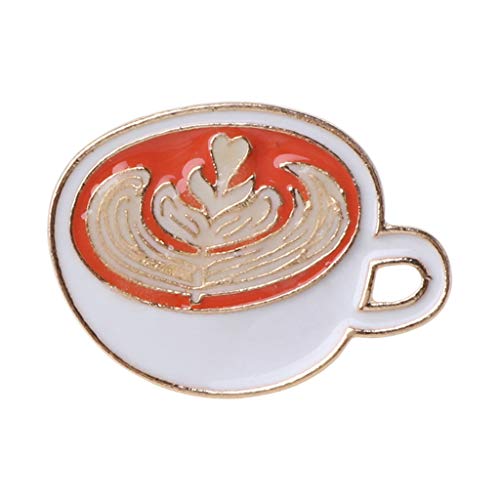 Kodass Leuchtende Kaffeetassen-Brosche, Emaille, leuchtet im Dunkeln, Latte-Abzeichen, Kleidung, Tasche, Cartoon, Kaffeetasse, Anstecknadeln, Schmuck, Legierung von Kodass