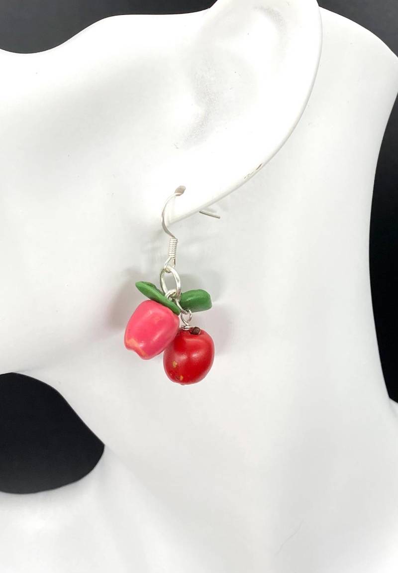 Apfel Ohrringe - Entzückender Obst Schmuck, Geschenk Für Lehrer von KodeliaHollow