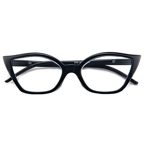 Kodilin Lesebrille für Damen, Anti-Licht, blaues Katzenauge, PC-Brille mit Federscharnier, 1.0 1.5 2.0 2.5 3.0 3.5, Schwarz , Einheitsgröße Kodilin Lesebrille für Damen, Anti-Licht, blaues Katzenauge, PC-Brille mit Federscharnier, 1.0 1.5 2.0 2.5 3.0 3.5, Schwarz , Einheitsgröße von Kodilin
