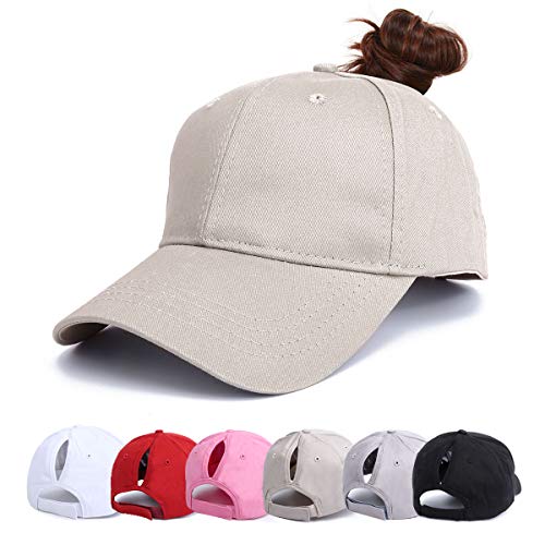 Earnmore Damen Baseball Cap - Pferdeschwanz Kappe Outdoor Mesh Basecap Retro Mützen Unisex Trucker Baseballkappe Hat Mit Zöpfen Loch Loop Hut Hohe Bun Herren von Earnmore