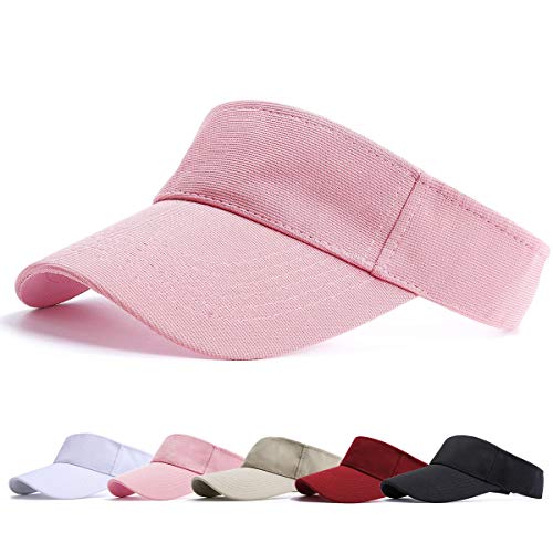 Visor Cap - Baseball Kappe Visor Pferdeschwanz Cap Washed Outdoor Basecap Vintage Damen Baseballmütze Sonnenvisor Golf Tennis Freizeit Sommer Unisex Herren (Rosa-B) von Earnmore