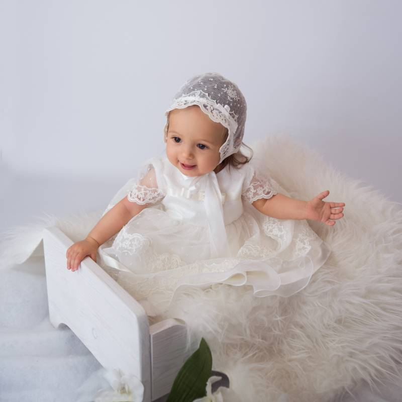Amelia Kleid Zur Taufe. Spitze von KodomoStudio