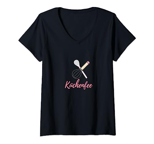 Damen Köchin Mama Ehefrau Muttertag Küchenfee T-Shirt mit V-Ausschnitt Damen Köchin Mama Ehefrau Muttertag Küchenfee T-Shirt mit V-Ausschnitt von Köchin Mama Ehefrau Küchenfee Muttertag