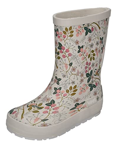 Koel Barfuß Gummistiefel, super flexibel, anatomische Zehenbox Motiv FLOWER Weiß von KOEL4KIDS (numeric_33) von KOEL