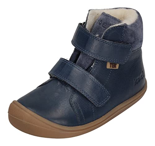 Koel Stiefel Barfußschuhe Brandon Tex Wasserdicht Leder Wolle Blau, Schuhgröße:EUR 22 von Koel