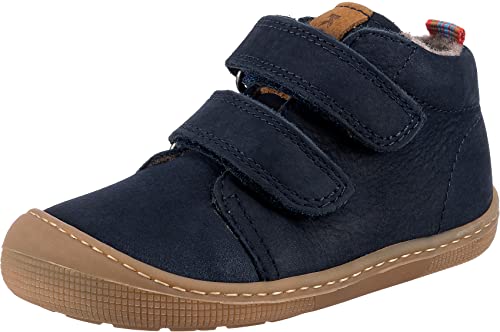 Koel4Kids Nubuk Lederschuhe Navy + Wollfutter, Barfußschuhe breitere Leiste Don 002.233-100 (Numeric_25) von Koel4Kids