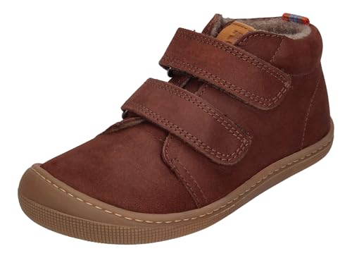 Koel4Kids Nubuk Lederschuhe Schokobraun + Wollfuttter Barfußschuhe breitere Leiste Don 002.233 (Numeric_30) von KOEL
