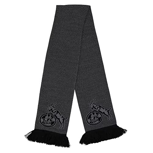 1. FC Köln Premiumschal schwarz-anthrazit Herren Schal Scarf - Plus Lesezeichen I love Köln von Köln Cologne