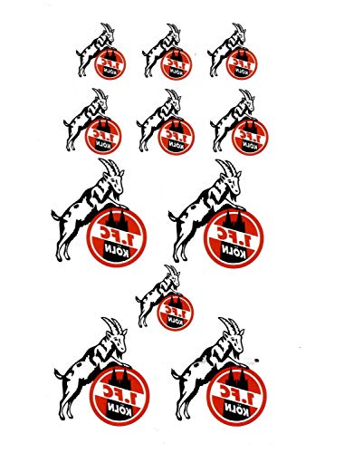 1. FC Köln Wangen-Tattoo - Logo - Gesichtstattoo temporäre Tattoo - Plus Lesezeichen I Love Köln von Köln Cologne