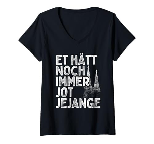 Damen Et Hätt Noch Immer Jot Jejange Grundgesetz Karneval In Köln T-Shirt mit V-Ausschnitt von Köln Outfits Für Echte Kölner Zu Karneval In Kölle