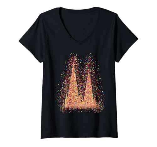 Damen Köln Konfetti Im Herzen Für Kölner Karneval Dom Alaaf Kölner T-Shirt mit V-Ausschnitt Damen Köln Konfetti Im Herzen Für Kölner Karneval Dom Alaaf Kölner T-Shirt mit V-Ausschnitt von Köln Outfits Für Echte Kölner Zu Karneval In Kölle