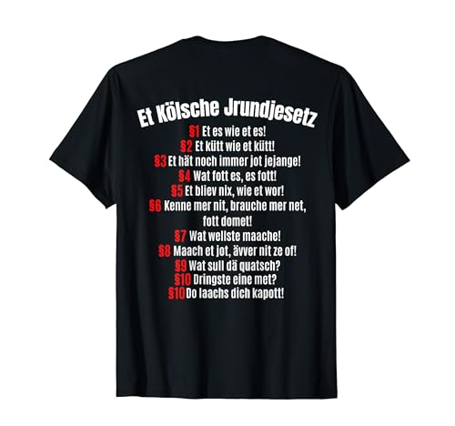 Kölsche Designs und Köln Sprüche - Kölsches Grundgesetz - Et Kölsche Jrundjesetz - Damen Köln T-Shirt Schwarz Klein Kölsche Designs und Köln Sprüche - Kölsches Grundgesetz - Et Kölsche Jrundjesetz - Damen Köln T-Shirt Schwarz Klein von Kölsche Designs und Köln Sprüche
