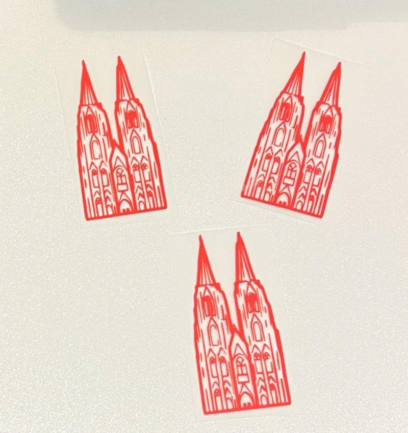 Bügelbild Kölner Dom Rot von KoelscheNaht