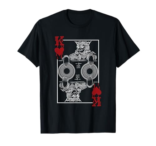 Herzkönig Kostüm Männer Disco Techno Outfit DJ King Card T-Shirt Herzkönig Kostüm Männer Disco Techno Outfit DJ King Card T-Shirt von König& Königin Partnerlook Paar Kostüm DJ Geschenk